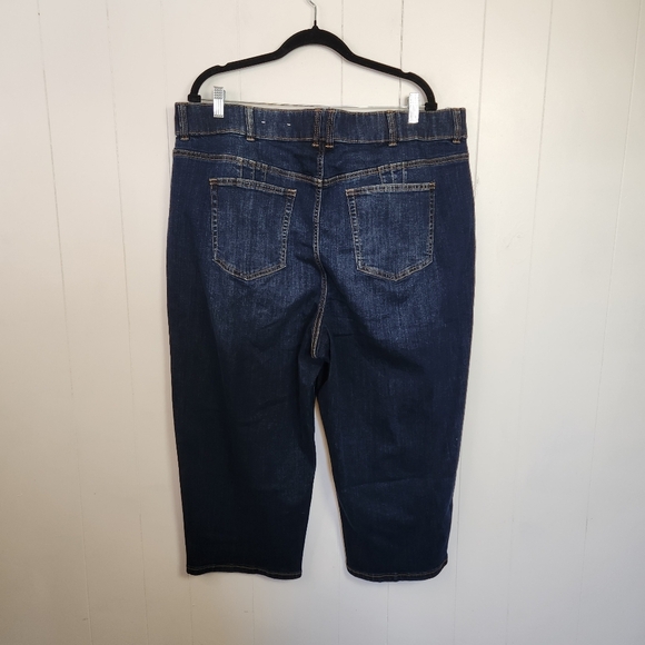 Penningtons Curvy Fit Denim Capri Dark Wash Jeans d/C Plus Size 22 New Summer - Picture 4 of 10